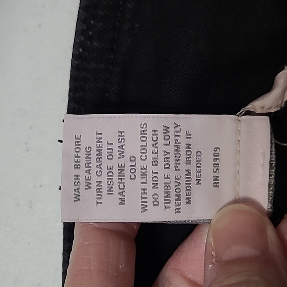 NWT Allison Daley Black Slim Straight Pullon Jeans size 24W - Picture 5 of 8